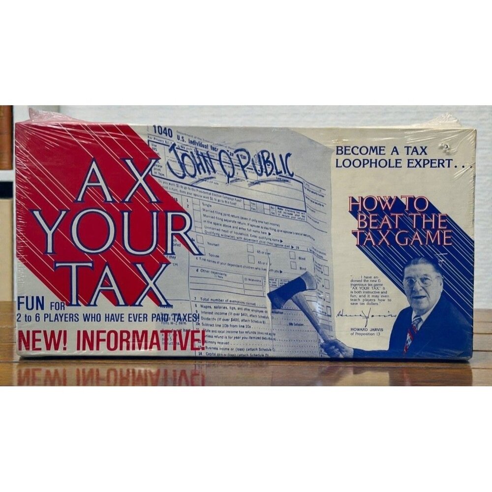 Ax Your Tax Vintage Board Game 1979 Barbara Doyle-Carlton New Sealed
